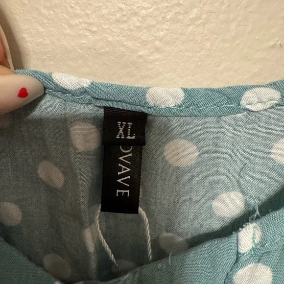 Polka Dot Maxi Dress in Teal - Picture 7 of 10